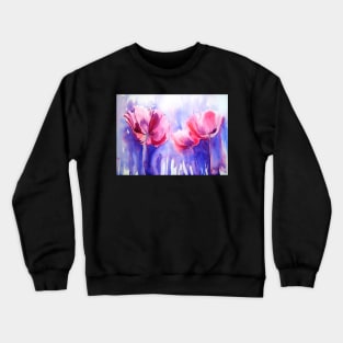 Pink Poppy Explosion Crewneck Sweatshirt